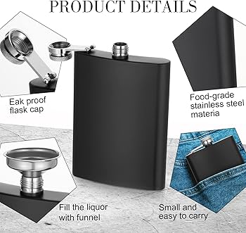 Amazon.com | Hoolerry 30 Pieces Hip Flasks Set Stainless Steel