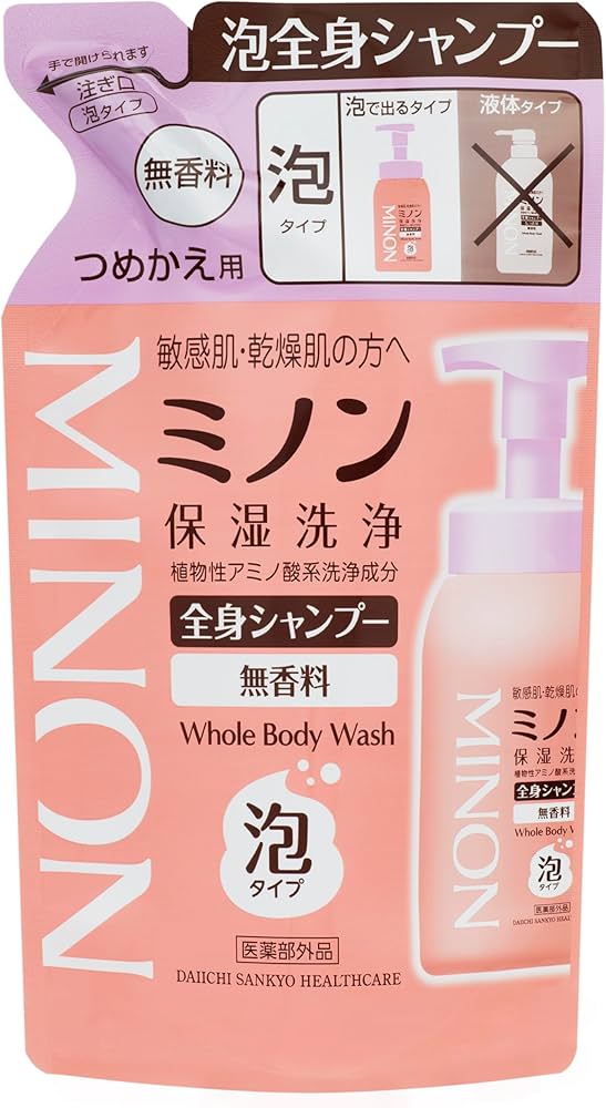 Amazon | ミノン全身シャンプー泡タイプ つめかえ用 400mL ボディ