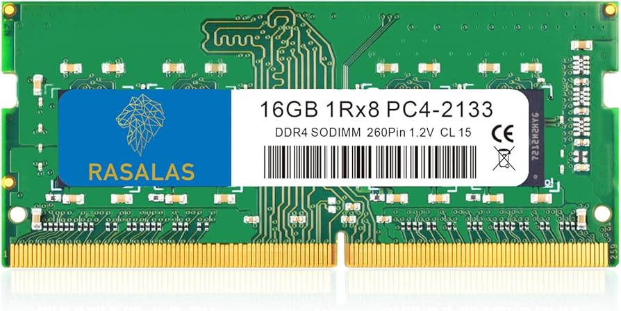 RASALAS 16GB DDR4 2133MHZ PC4-17000 Non-ECC Unbuffered 1.2V CL15