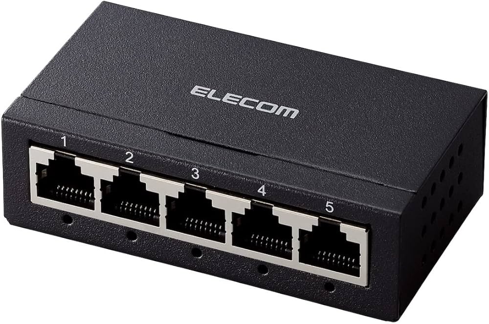 Amazon | エレコム スイッチングハブ 5ポート ギガビット 金属筐体