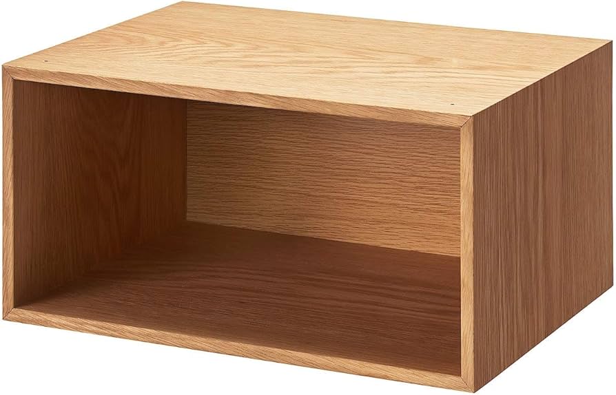 Amazon｜無印良品 スタッキングチェスト・ハーフ・オープン/オーク材