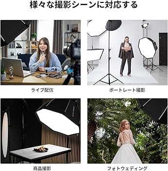 Amazon | K&F CONCEPT ソフトボックス 八角形 65cm 撮影 照明用 ライト