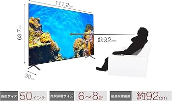 Amazon | TCL 50C728B 50V型 4Kチューナー内蔵 液晶テレビ QLED採用