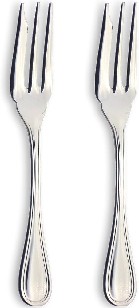 Amazon｜ナガオ 洋白銀器 ケーキフォーク 2本 ニッケルシルバー 日本製