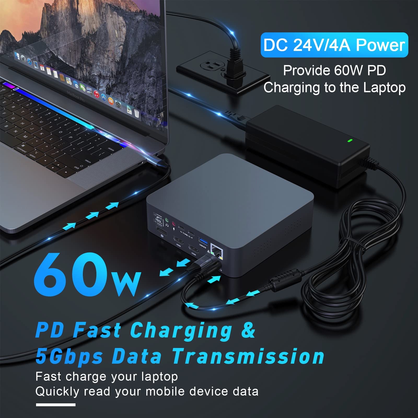 Amazon | JUSANKO USB C ハブ 19-in-1 4Kディスプレイ ドッキング