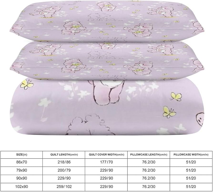 Amazon｜布団カバー 3点セット ケアベア 寝具カバー ベッドシーツ