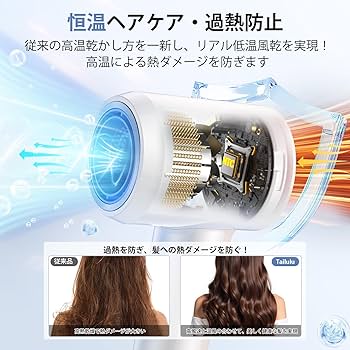 Amazon.co.jp: ドライヤー【革新版・20sで速乾!・8億イオン髪質改善