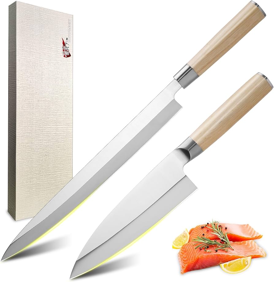 Amazon | 包丁セット 韻yin【刺身包丁・出刃包丁】2点セット 高炭素