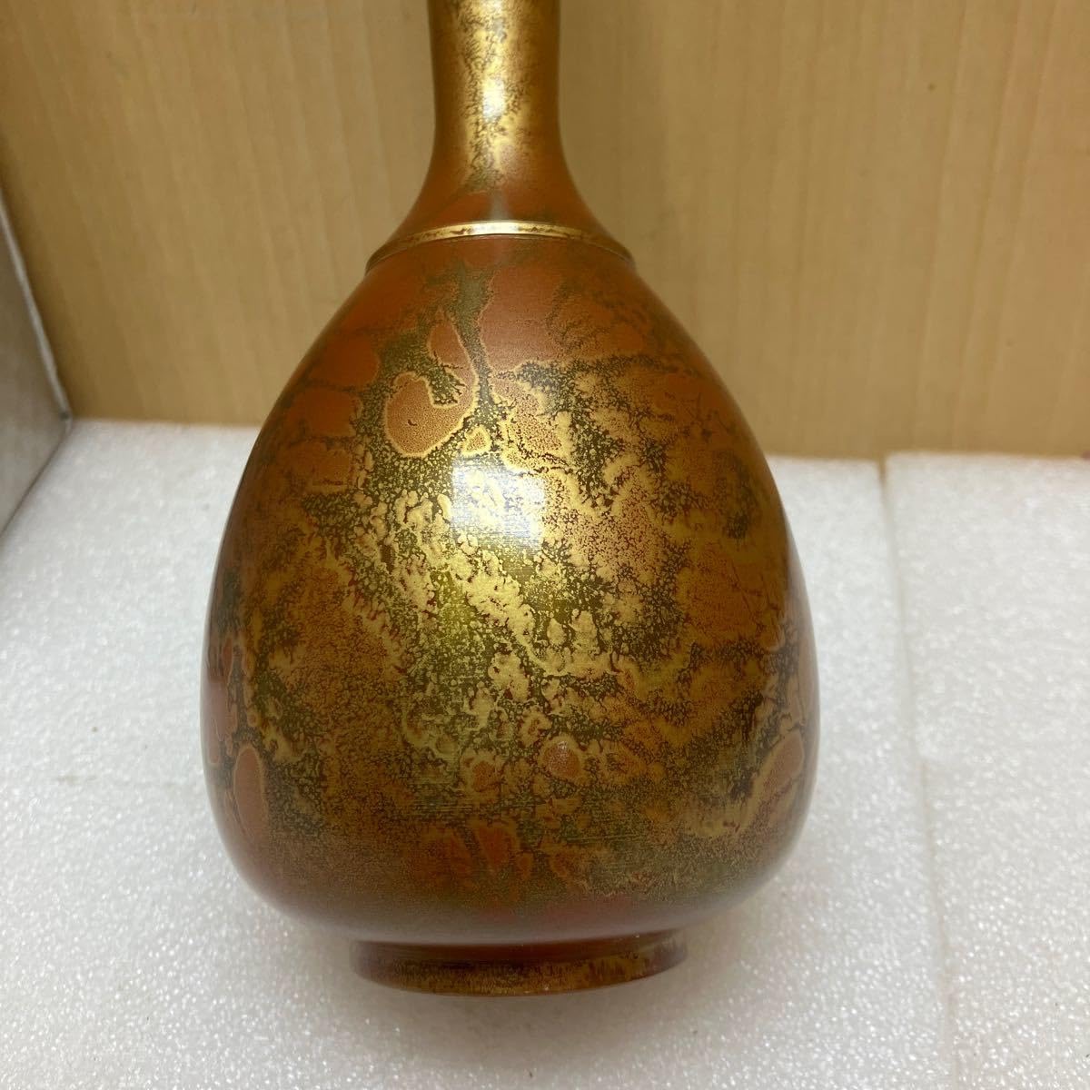 Amazon.co.jp: 骨董 高岡銅器 峰雲作 銅製 一輪挿し 360g 花器 花入