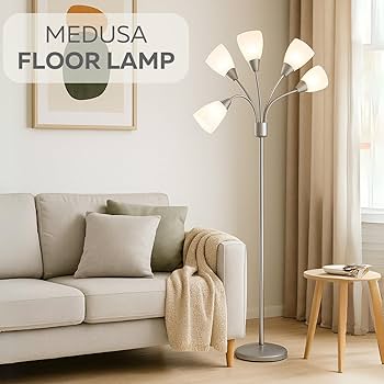 LIGHTACCENTS Medusa 5-Light Floor Lamp for Bedroom – Multi-Head