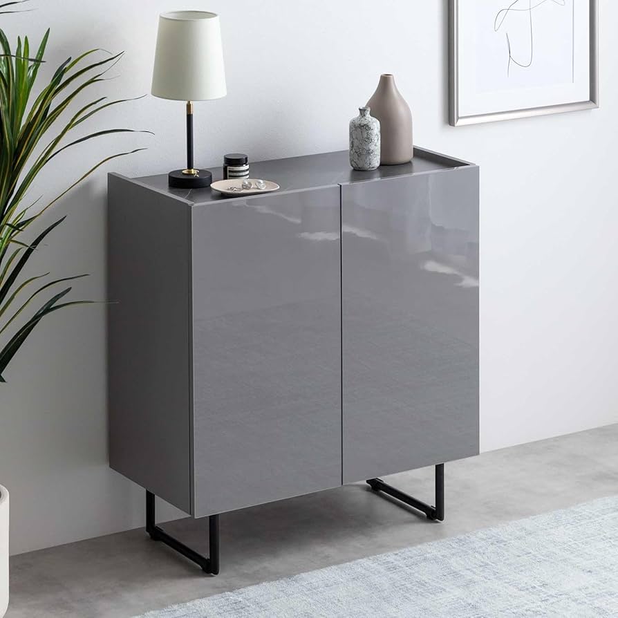 Amazon.co.jp: 家具350 キャビネット 幅70 サイドボード 扉収納 大容量