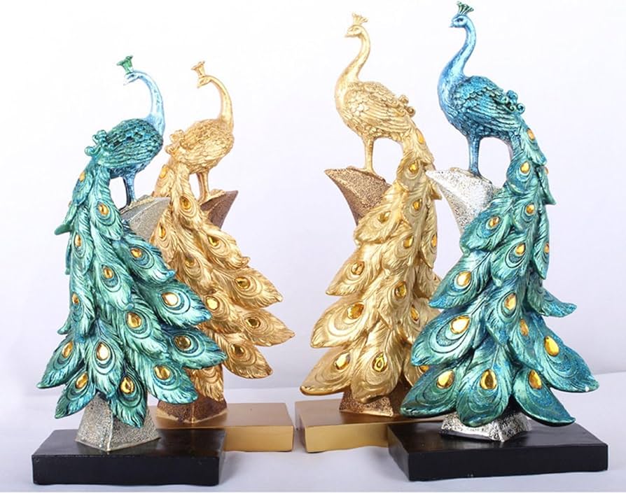 Amazon.co.jp: 孔雀 クジャク 置き物 玄関置物 本物そっくり 癒し