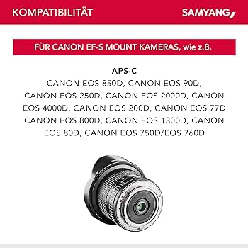 Amazon.com : SAMYANG 8 mm f/3.5 UMC CS II fisheye Lens - for Canon