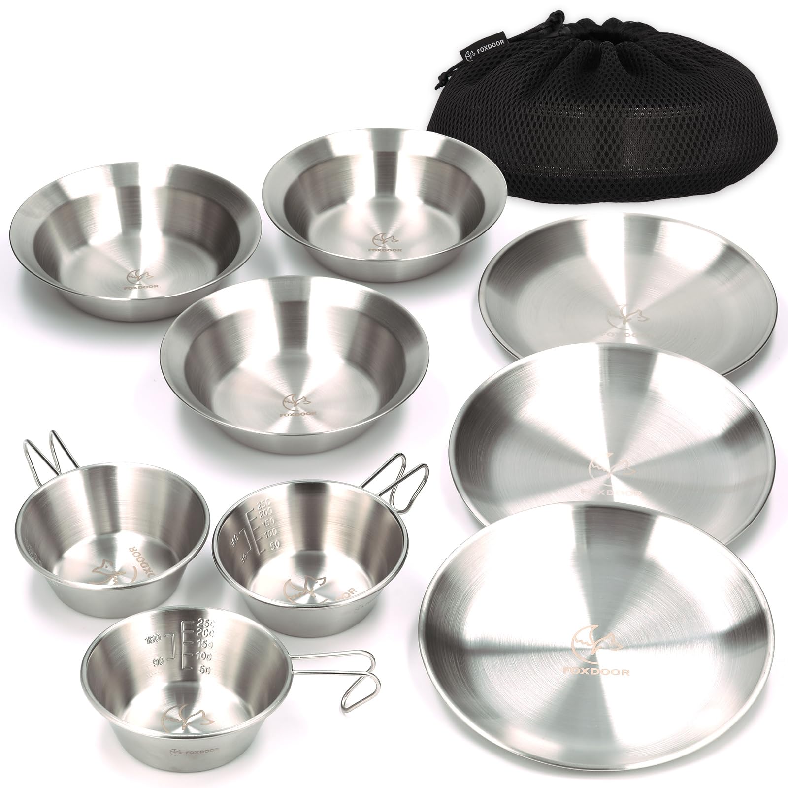 Amazon | FOXDOOR アウトドア 食器セット 3枚組セット 4枚組セット