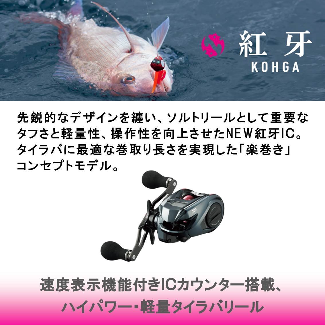 Amazon | ダイワ(DAIWA) カウンター付リール(タイラバ) 18 紅牙 IC