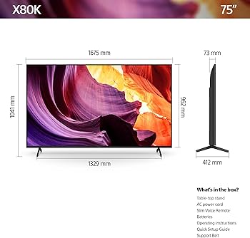 Amazon.com: Sony 75 Inch 4K Ultra HD TV X80K Series: LED Smart