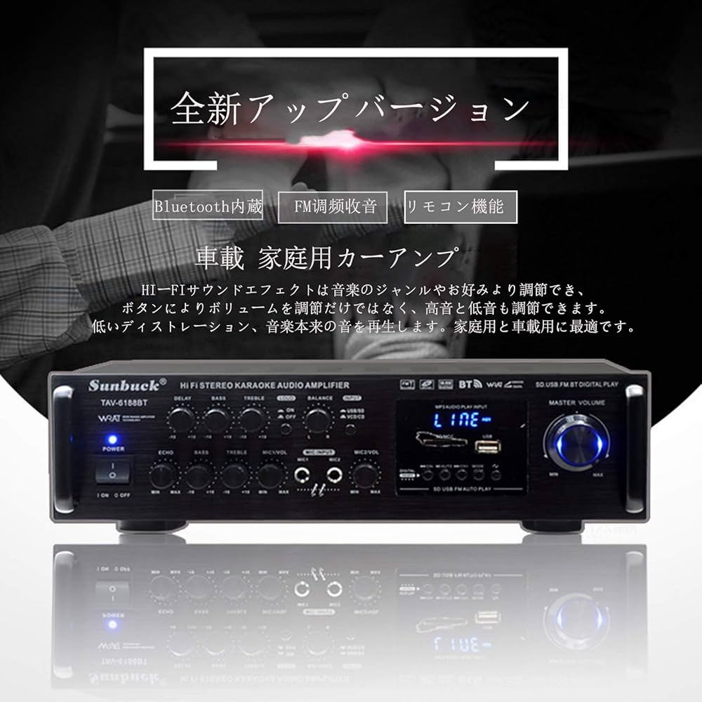 Amazon.co.jp: HiFiパワーホームアンプ Bluetoothオーディオサウンド