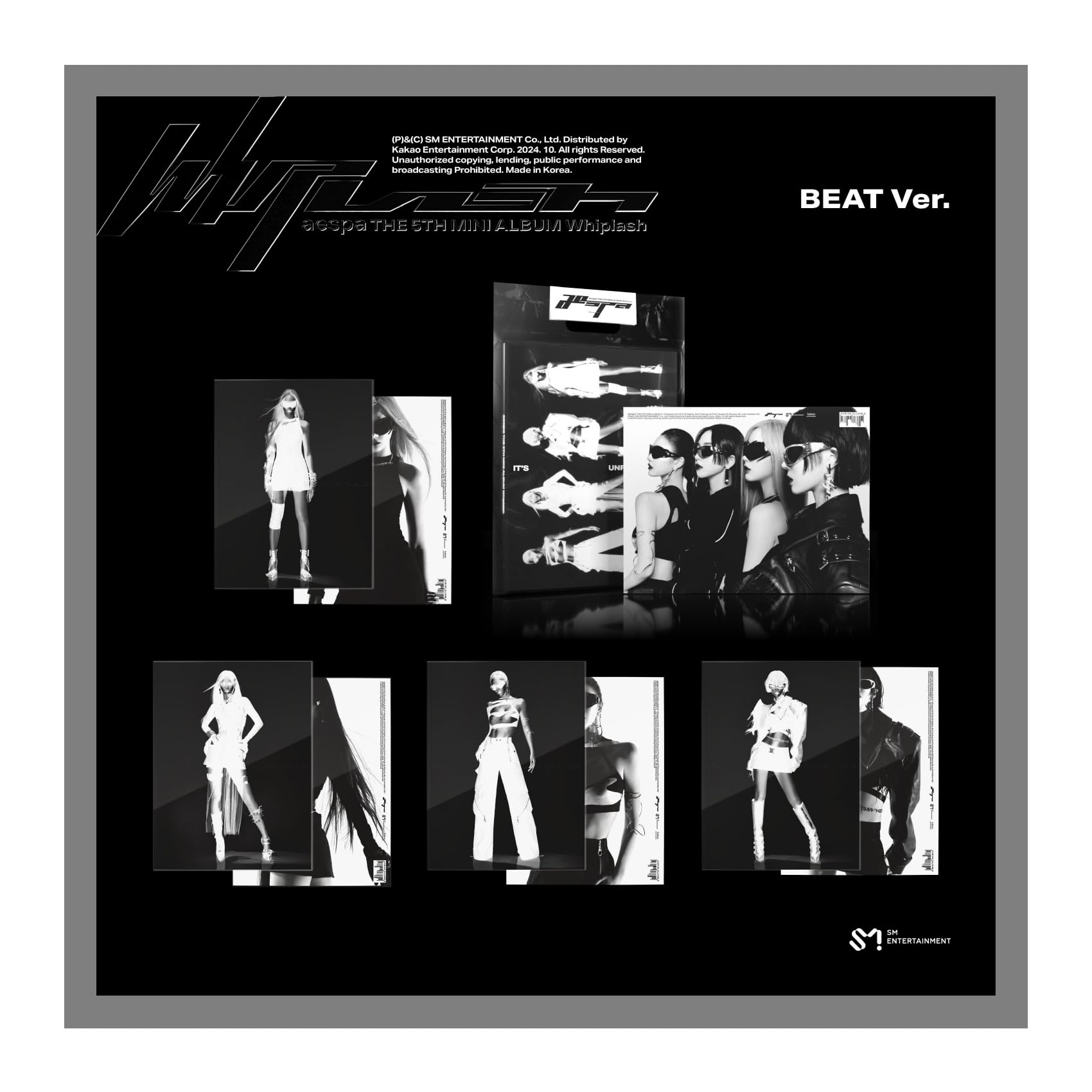 aespa Whiplash 5th Mini Album with Tracking (BEAT 5 Version Set