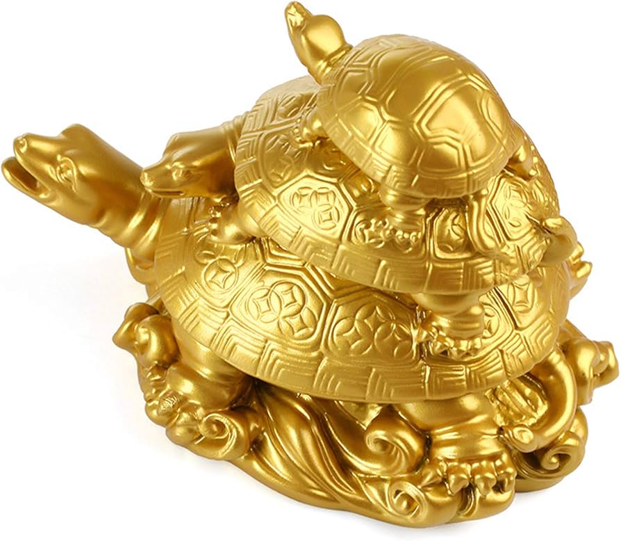 Amazon.co.jp: 三代の亀 置物 風水 親子 カメ 縁起物 インテリア 風水