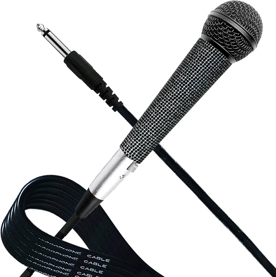 Amazon.com: RhymKawa 58 Vocal Microphone with XLR Cable, Black Die