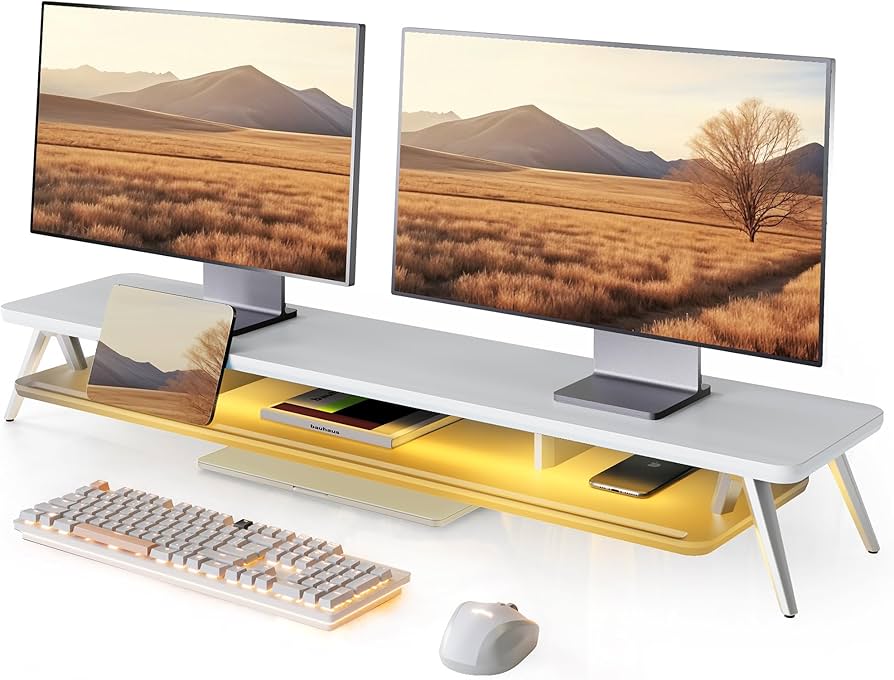 Amazon.co.jp: Fenge モニター台 卓上 パソコン台 デスクシェルフ pc台