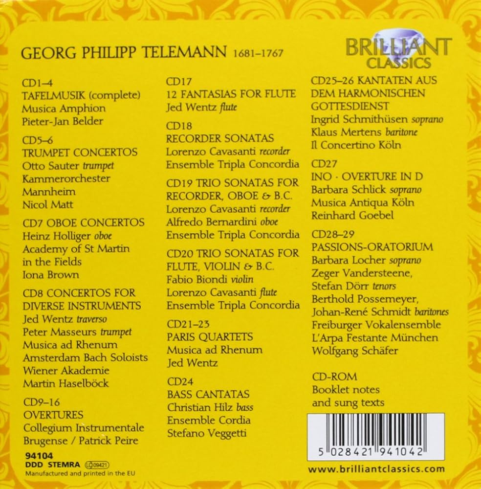 Telemann Edition - Amazon.com Music