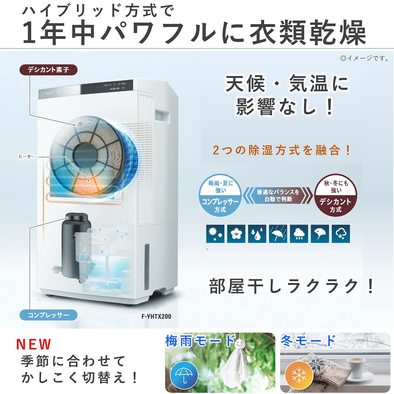Amazon | パナソニック 衣類乾燥除湿機 ナノイーX搭載 ハイブリット