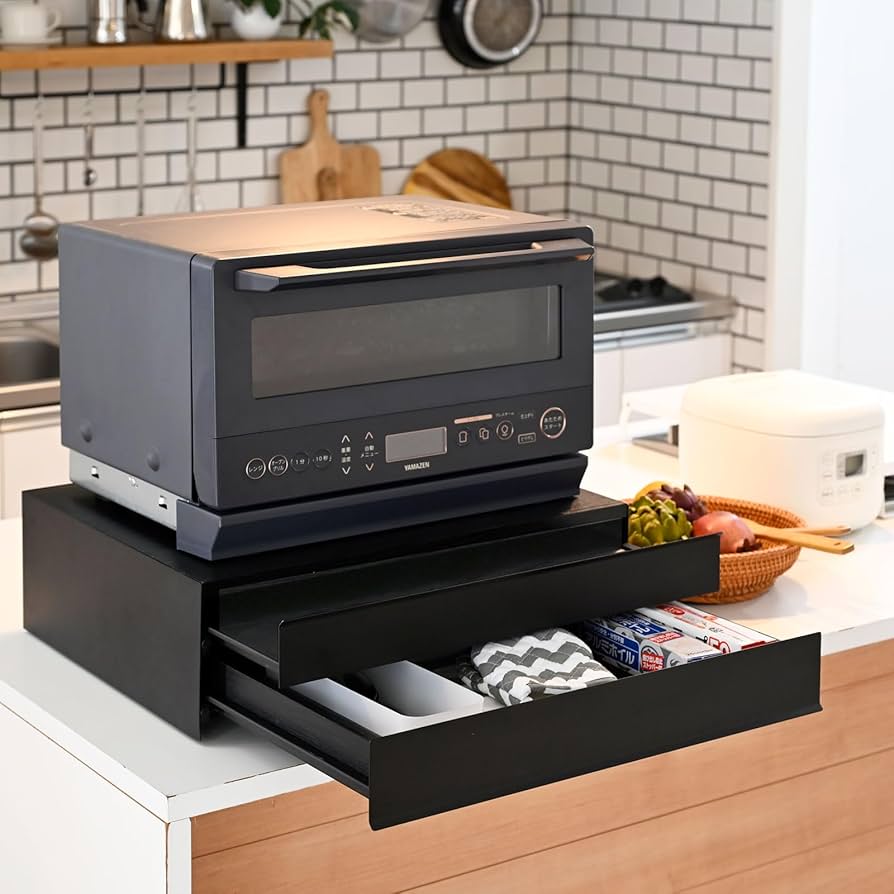 Amazon｜山善(YAMAZEN) レンジ下 スライドテーブル 2段 家電下