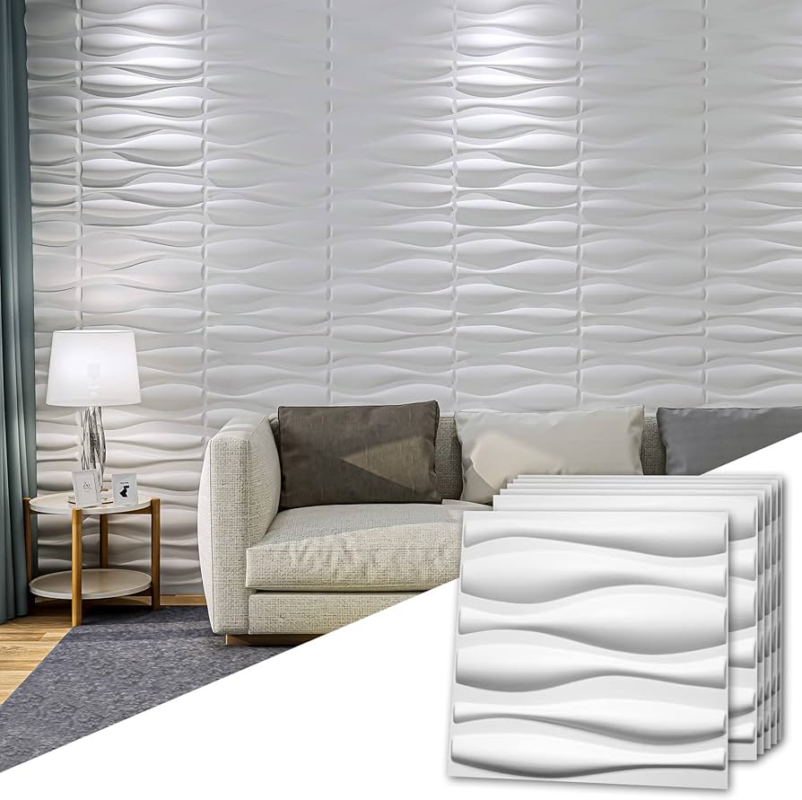 Amazon.com: Art3d Durable Plastic 3D Wall Panel PVC Wave Wall