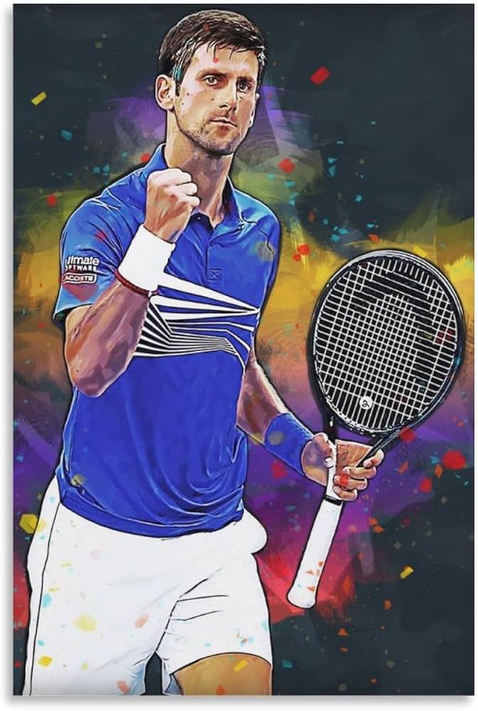 Amazon.co.jp: テニス選手 ノバク・ジョコビッチ キャンバスアート