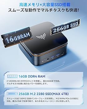 Amazon.co.jp: 【2026新モデル・3500Uより速い】NiPoGi ミニpc ryzen