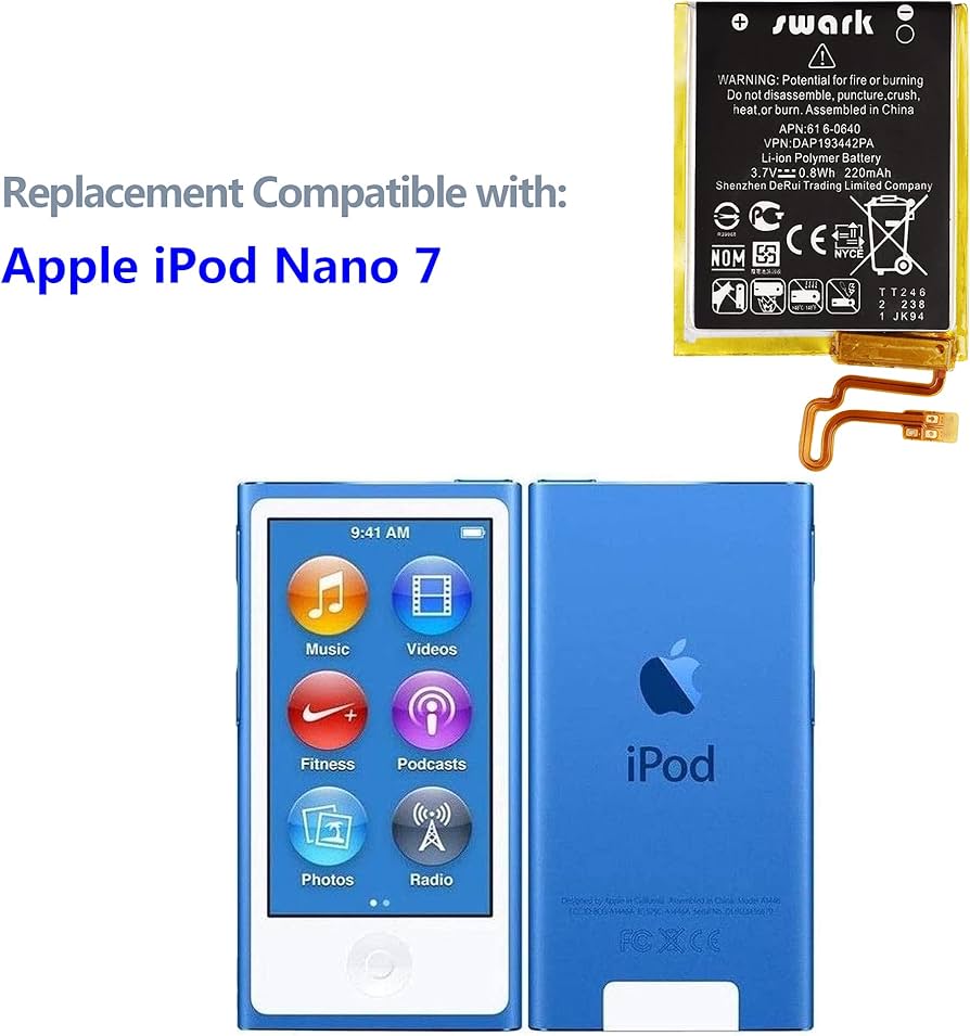 Amazon.com: SWARK 616-0640 616-0639 Battery Compatible with iPod