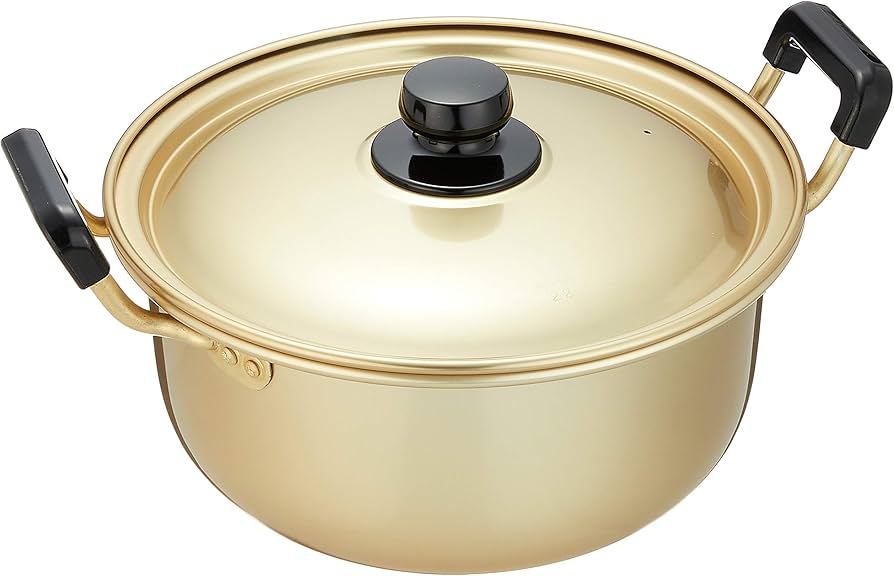 Amazon｜アカオアルミ 実用鍋 22㎝ アルミニウム(しゅう酸アルマイト