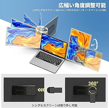 Amazon.co.jp: LivElect 15.6インチ デュアルモバイルモニター FHD