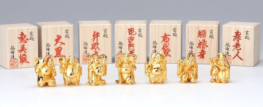 Amazon.co.jp: 高岡銅器 七福神セット 金メッキ 吉兆 開運 ギフト