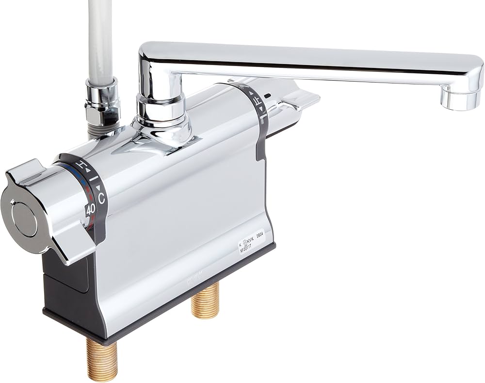 Amazon | KVK デッキ形サーモスタット式シャワー混合水栓 KF3011T