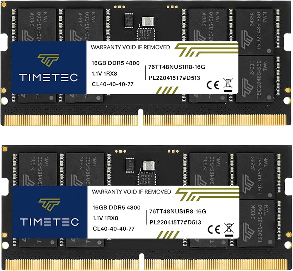 Amazon.in: Buy Timetec 32GB KIT(2x16GB) DDR5 4800MHz PC5-38400