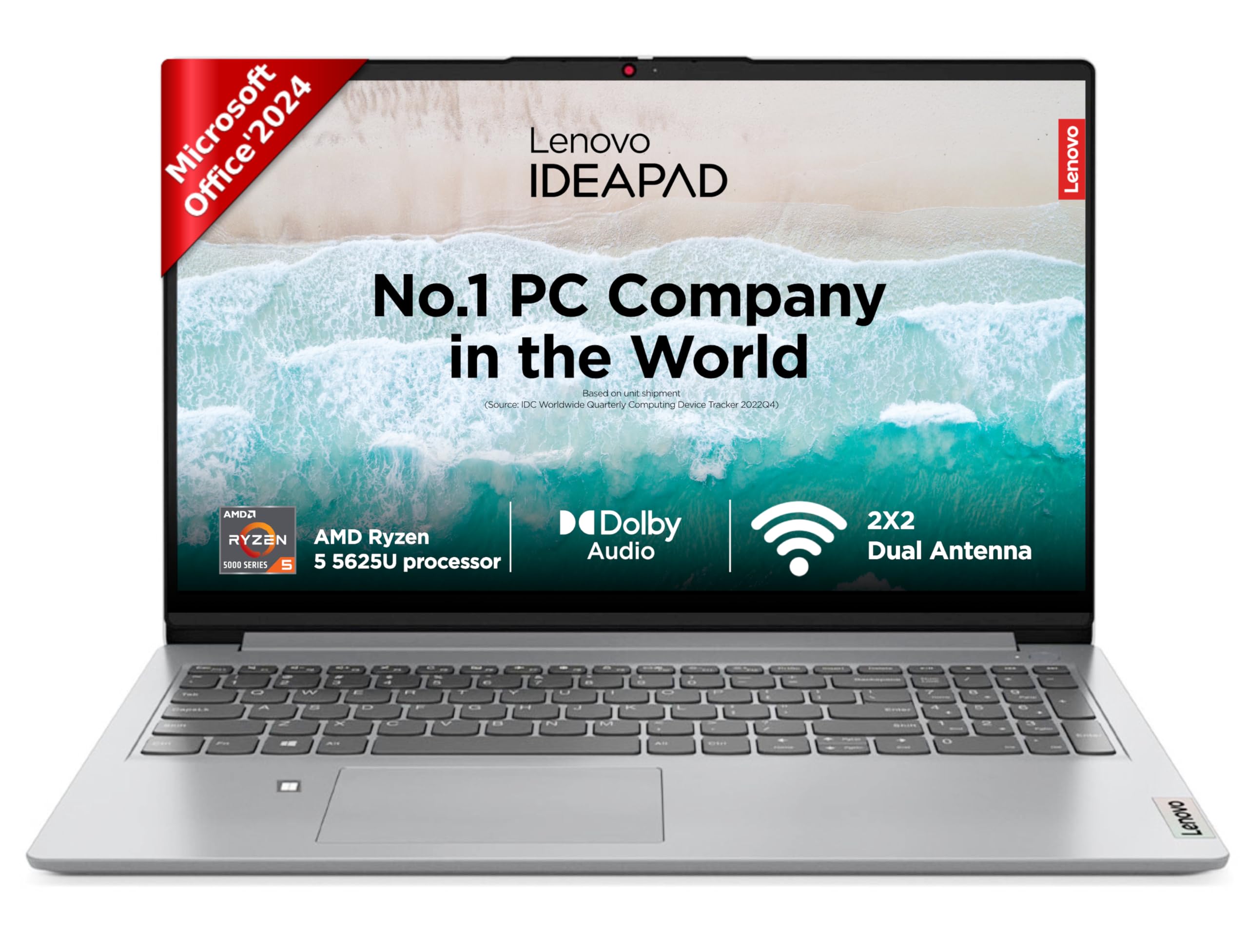 Lenovo IdeaPad 1 AMD Ryzen 5 5625U 15.6 inch (38.5cm) FHD Laptop