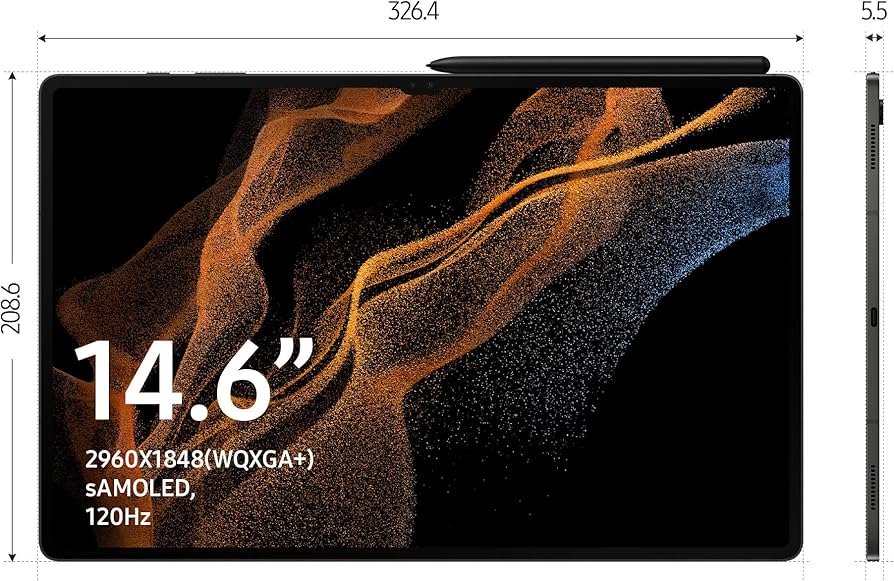 Amazon.com : Samsung Galaxy Tab S8 Ultra | Super AMOLED, 120Hz