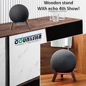 Amazon.co.jp: 本物の木製スタンド Echo 第4世代スマートスピーカー用