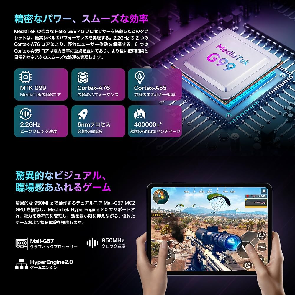 Amazon.co.jp: 【2.4K IPS 11.4インチ タブレットWi-Fi/SIM通話モデル