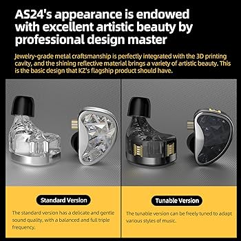 Amazon.co.jp: KZ AS24 インイヤーモニターヘッドホン 24BAドライバー
