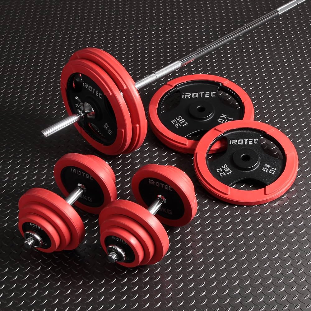 Amazon | IROTEC（アイロテック）ラバーバーベル ダンベル 100kg