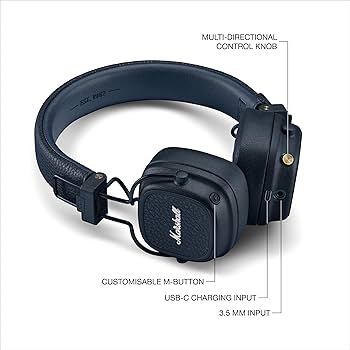 Amazon.com: Marshall Major V On-Ear Wireless Bluetooth Headphones