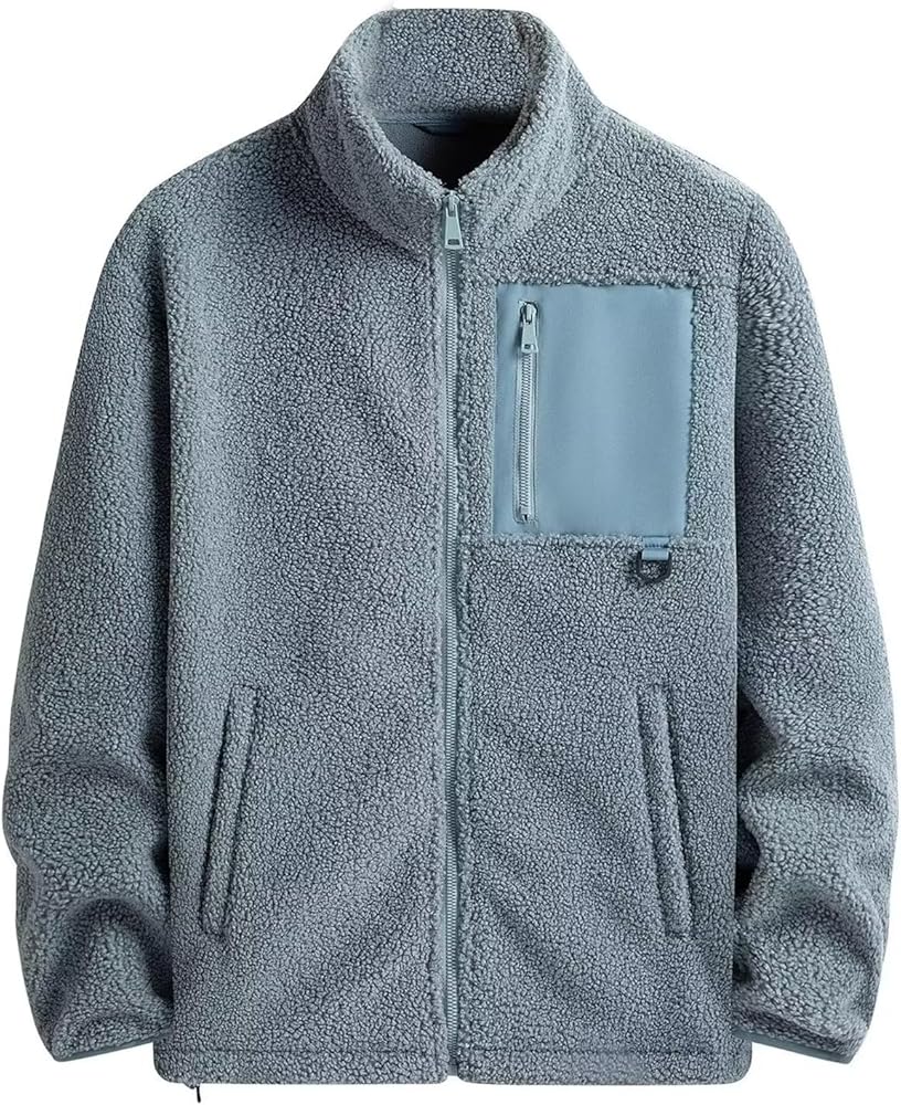 Amazon | [FLYGAGA] ボアフリース メンズ フルジップジャケット