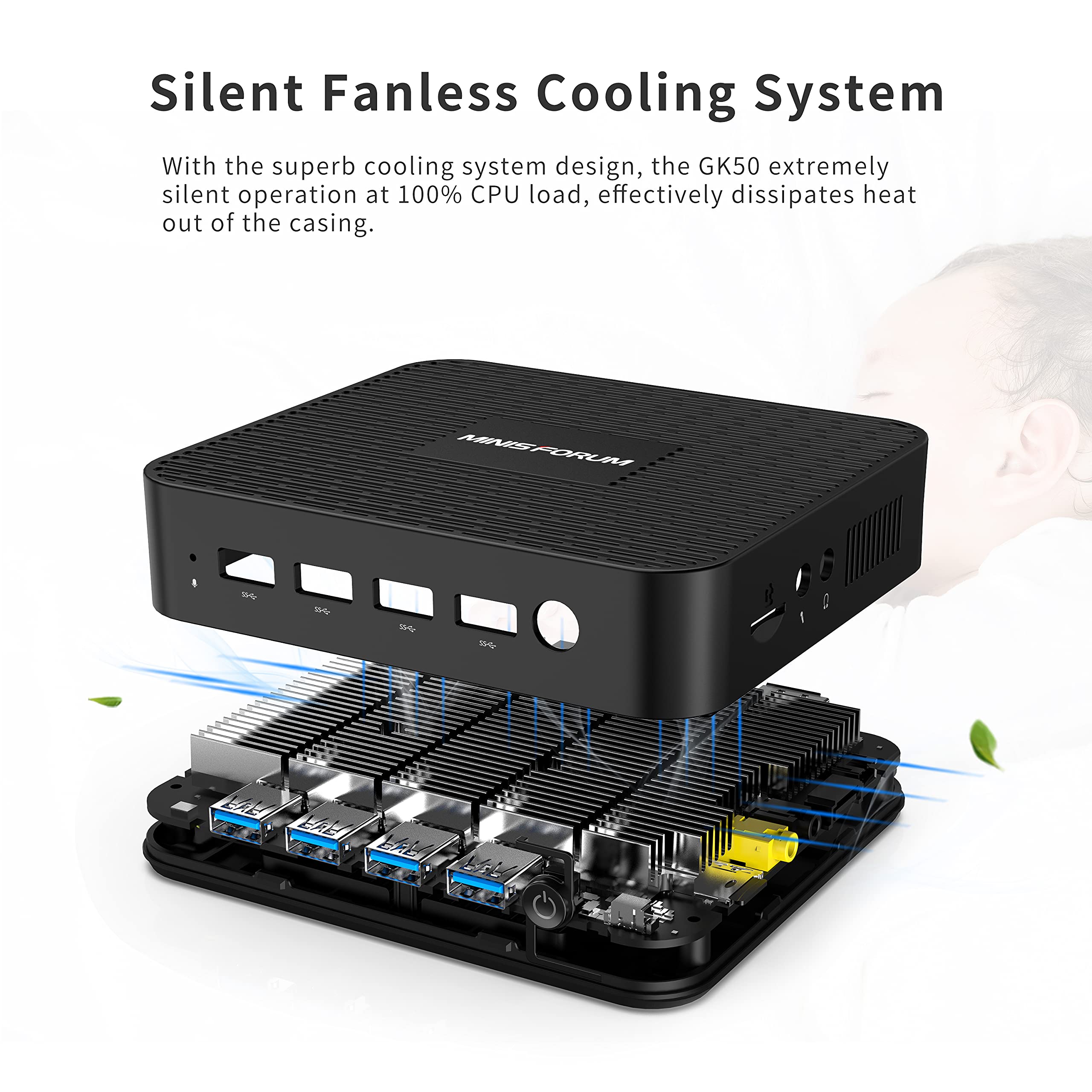 Amazon.co.jp: MINISFORUM GK50 ミニPC DDR4 8GB 128GB SSD Windows 10
