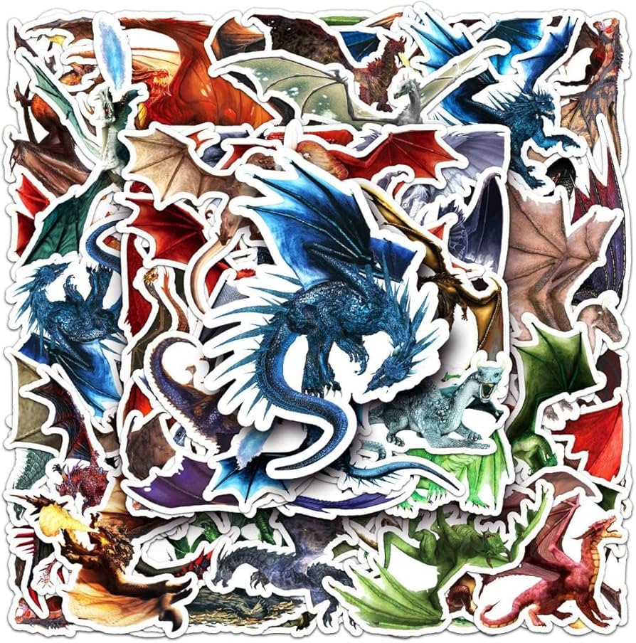 Amazon.co.jp: ドラゴン dragon 龍 竜 幻想ドラゴン シール ステッカー