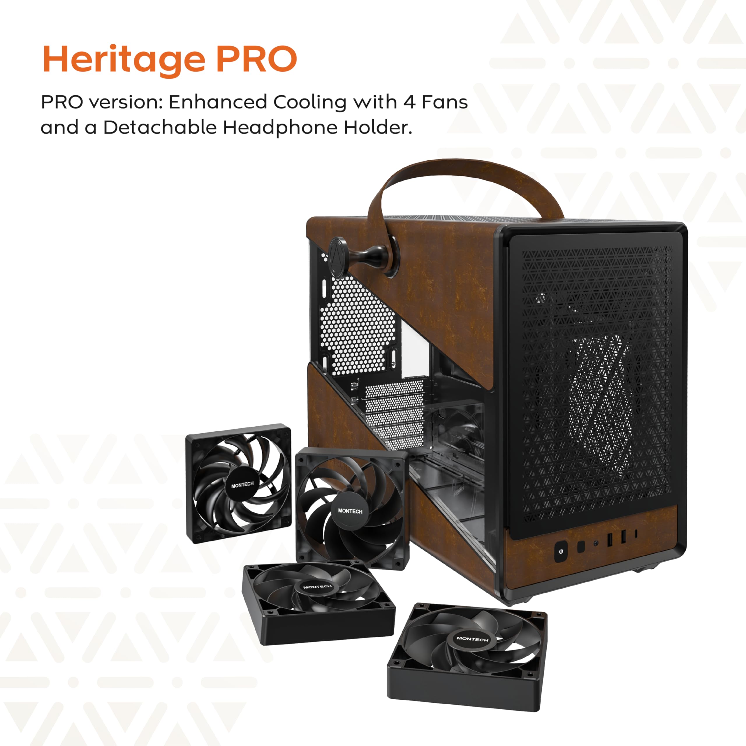 Amazon.com: MONTECH Heritage PRO mATX, Compact Leather Gaming