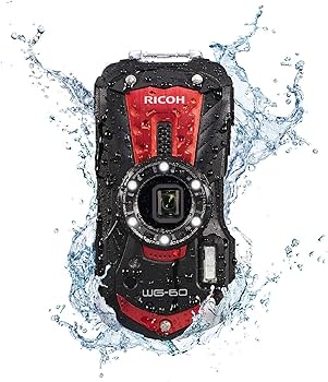 Amazon | Ricoh WG-60 レッド 防水カメラ 16MP 画像 防水 14m 耐衝撃