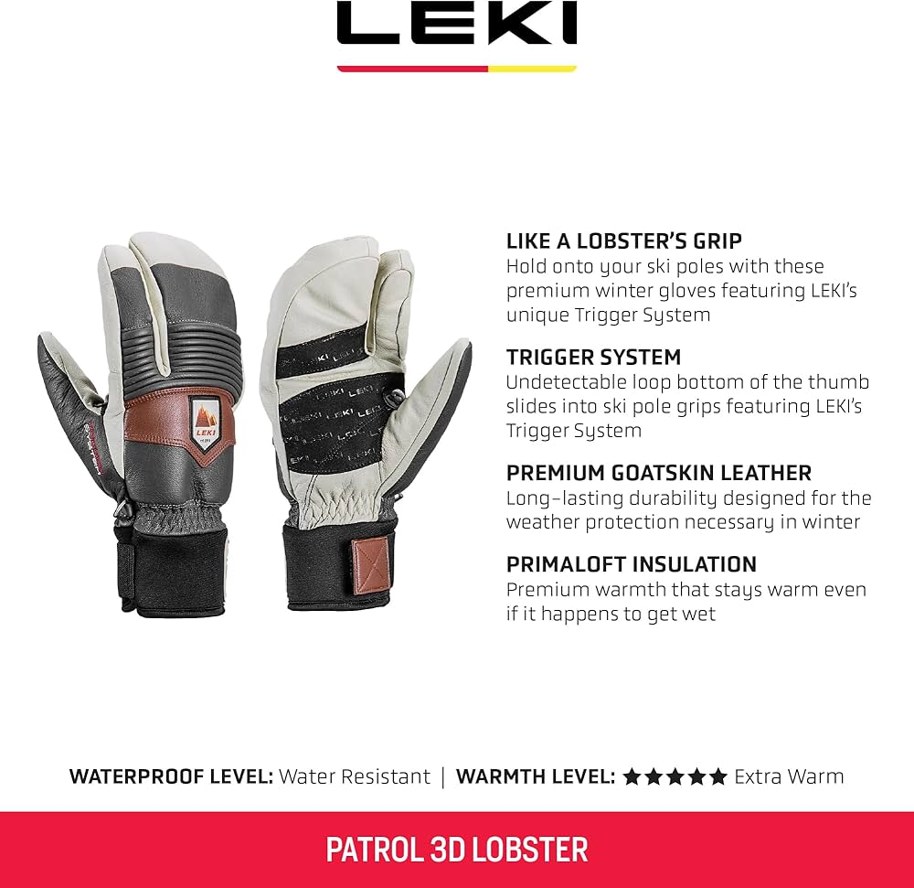 Amazon | LEKI Patrol 3D ロブスター プリマロフト ゴールド 断熱 防水